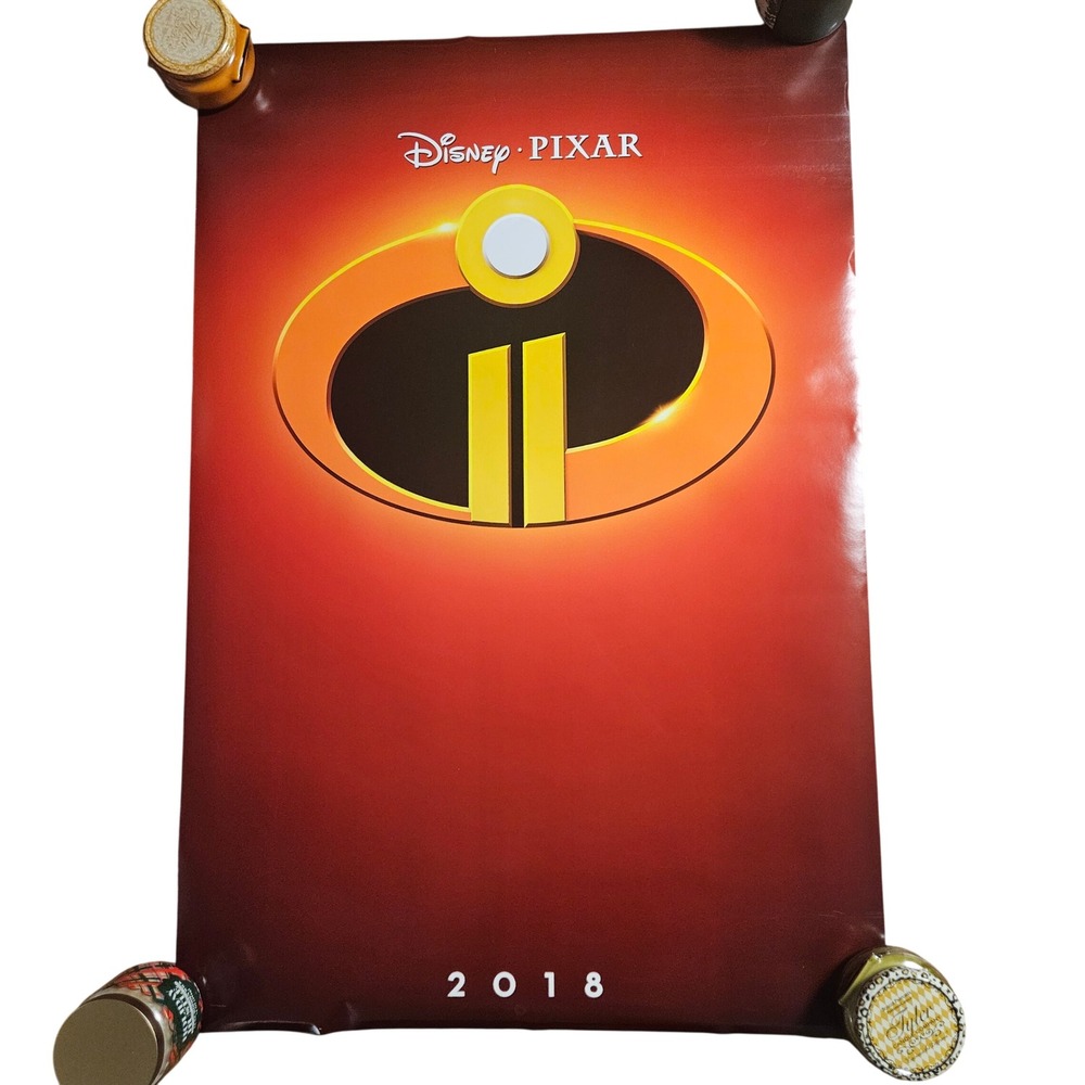 The Incredibles 2 Promo Movie‎ Poster 27x40 Craig T. Nelson Holly Hunter D/S